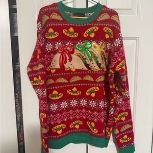 Festive Red Taco Sweater